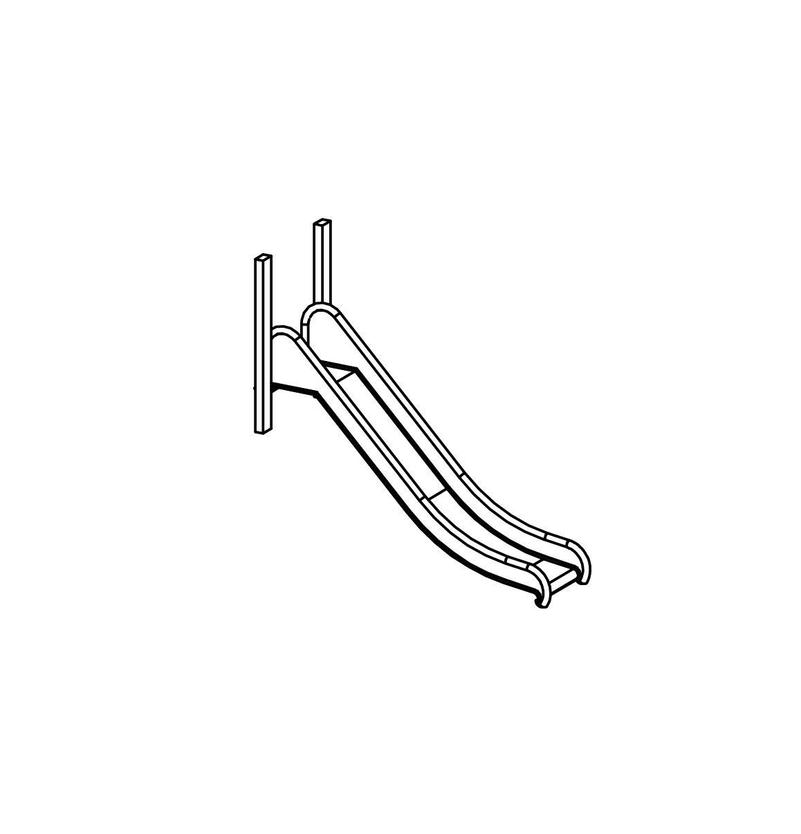 Edelstahlrutsche