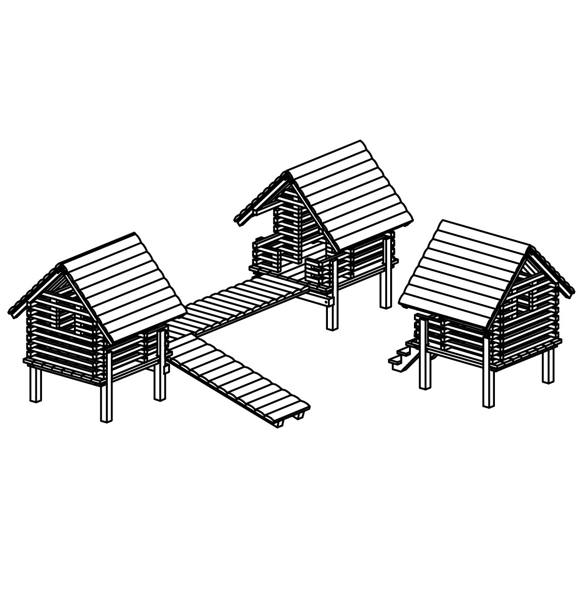 Hausgruppe C aus Lärche