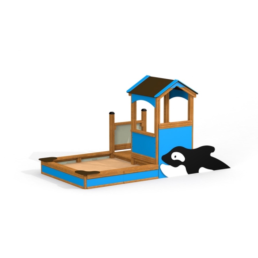 Orca Sandkasten mit Spielhaus