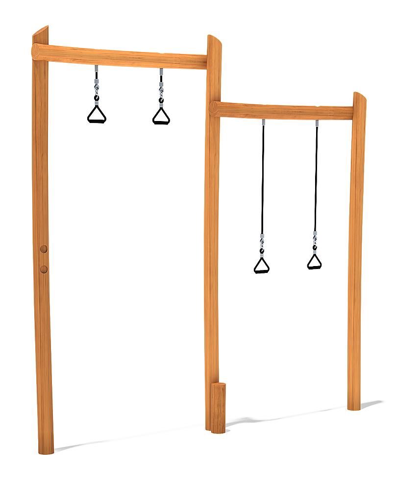 Trimm-dich-Pfad Klimmzugtrainer mit Ringen