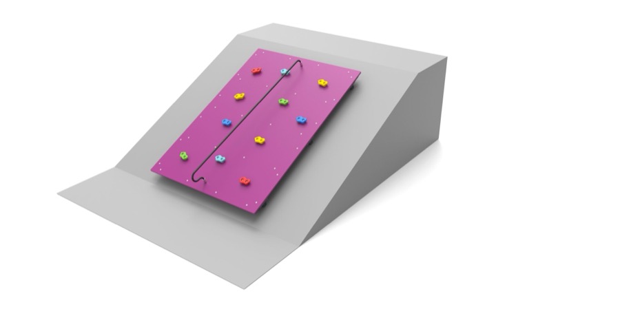 Kletterwand mit Hang