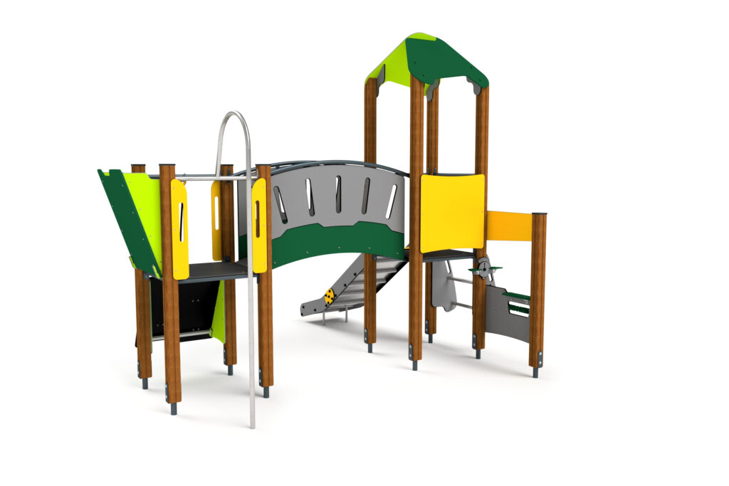 10014 Kleiner Kletterturm mit Brücke, Kletterrampe und Rutsche