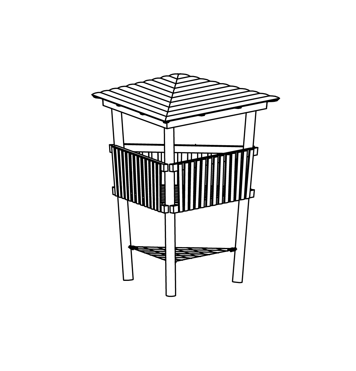 Dreieckige Stelzenplattform