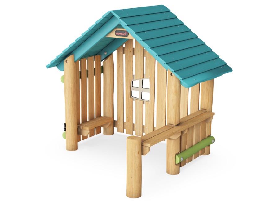 Spielhütte mit Seite, Giebel & Tresen NRO415