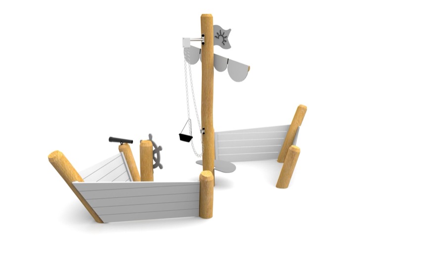Robinien-Segelboot