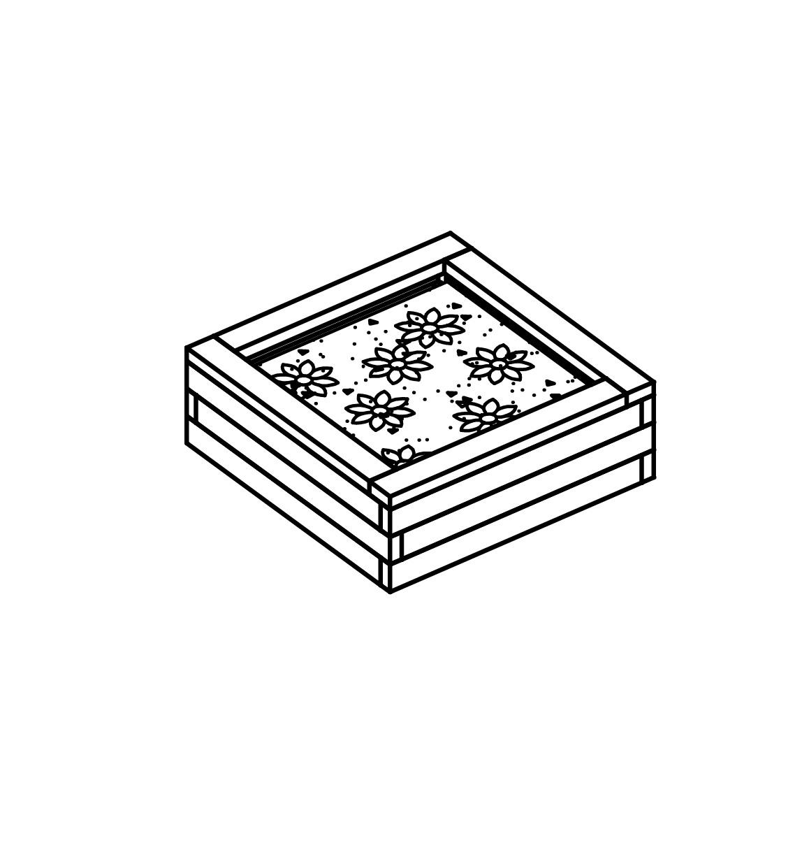 Pflanzkiste niedrig