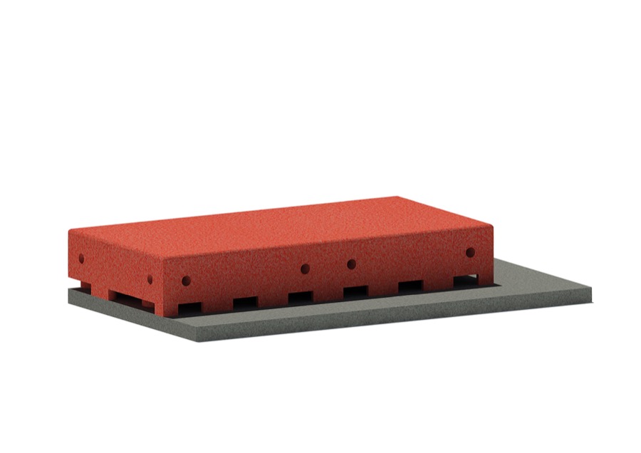 Softsystem 90 mm, Rot, 250 x 500 mm, FF 300