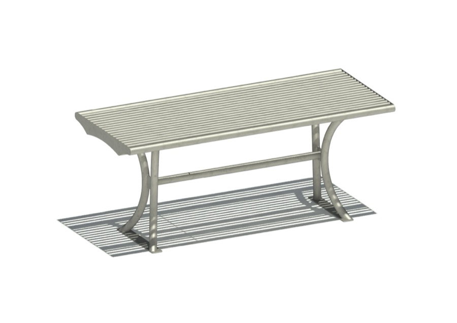 Tisch aus Edelstahlrundrohr 6425