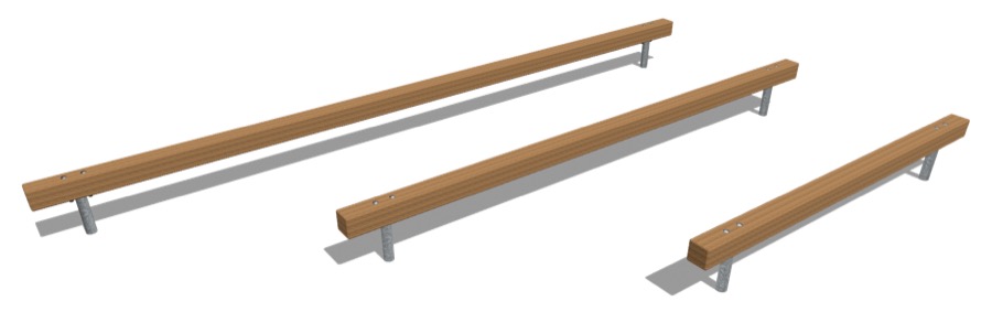 Schwebebalken aus Kantholz, L = 200 cm