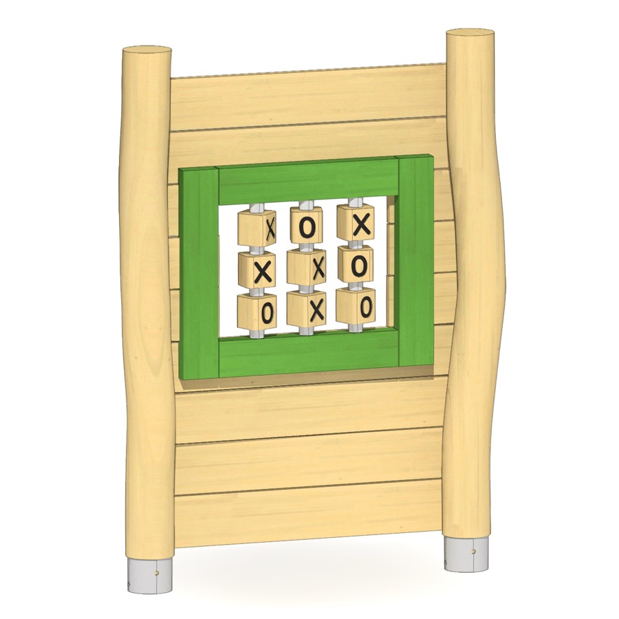Holzwand mit Tic-Tac-Toe