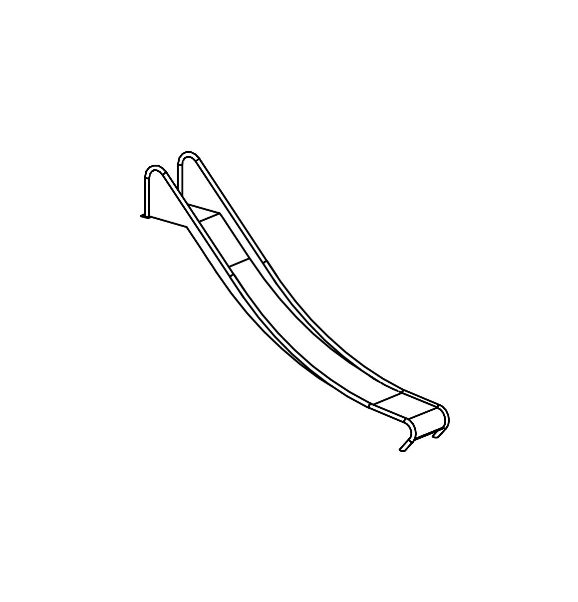 Edelstahlrutsche