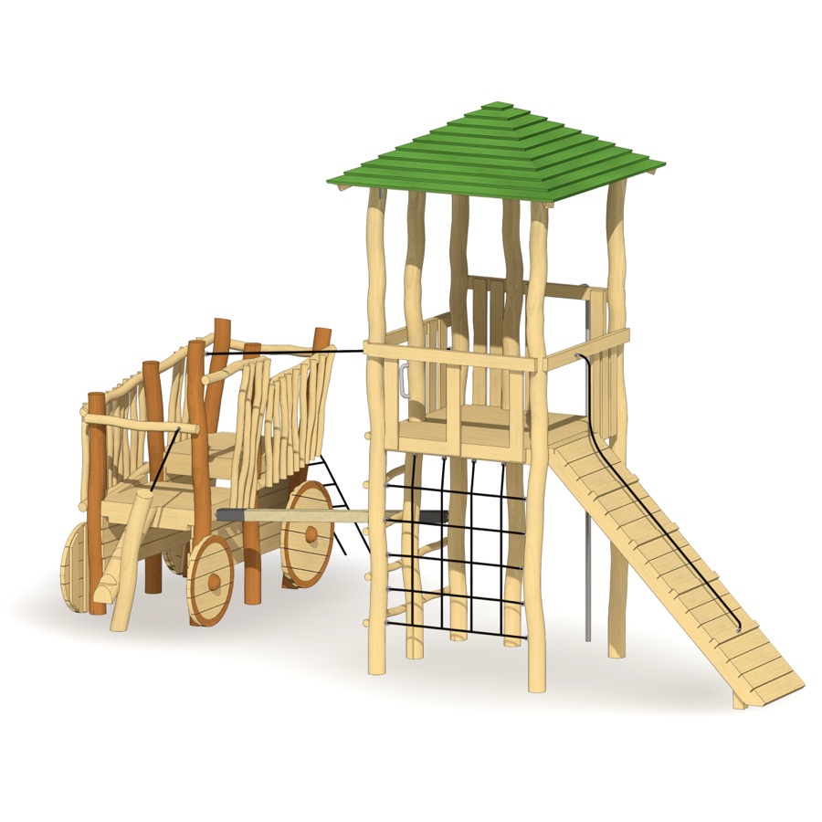 Spielturm Kubach mit Heuwagen