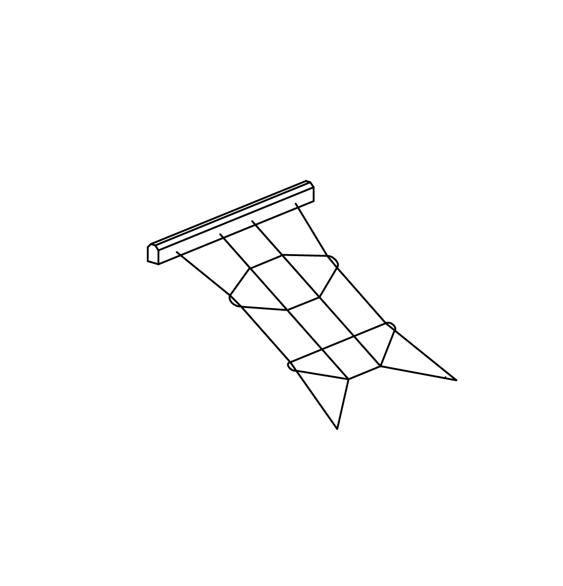 Schräges Kletternetz für Plattformen