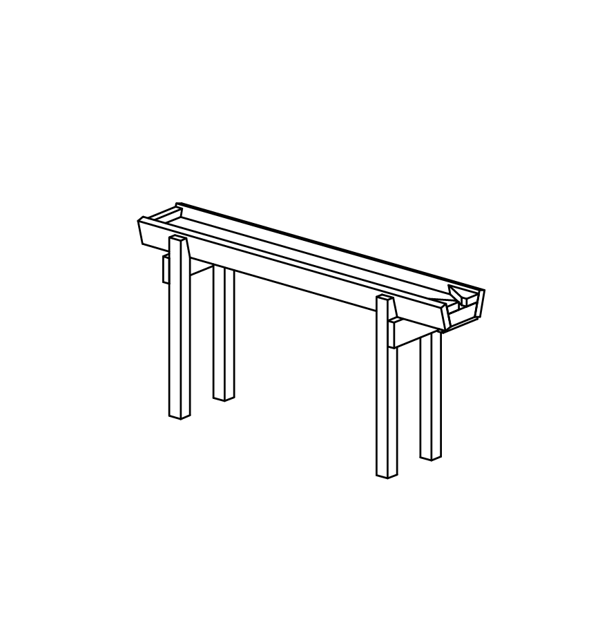 Wasserrinne massiv