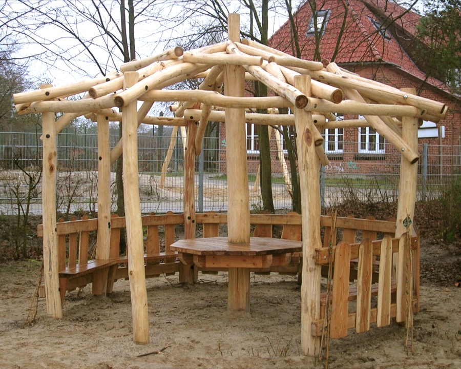 Sommerlaube 8-eckig