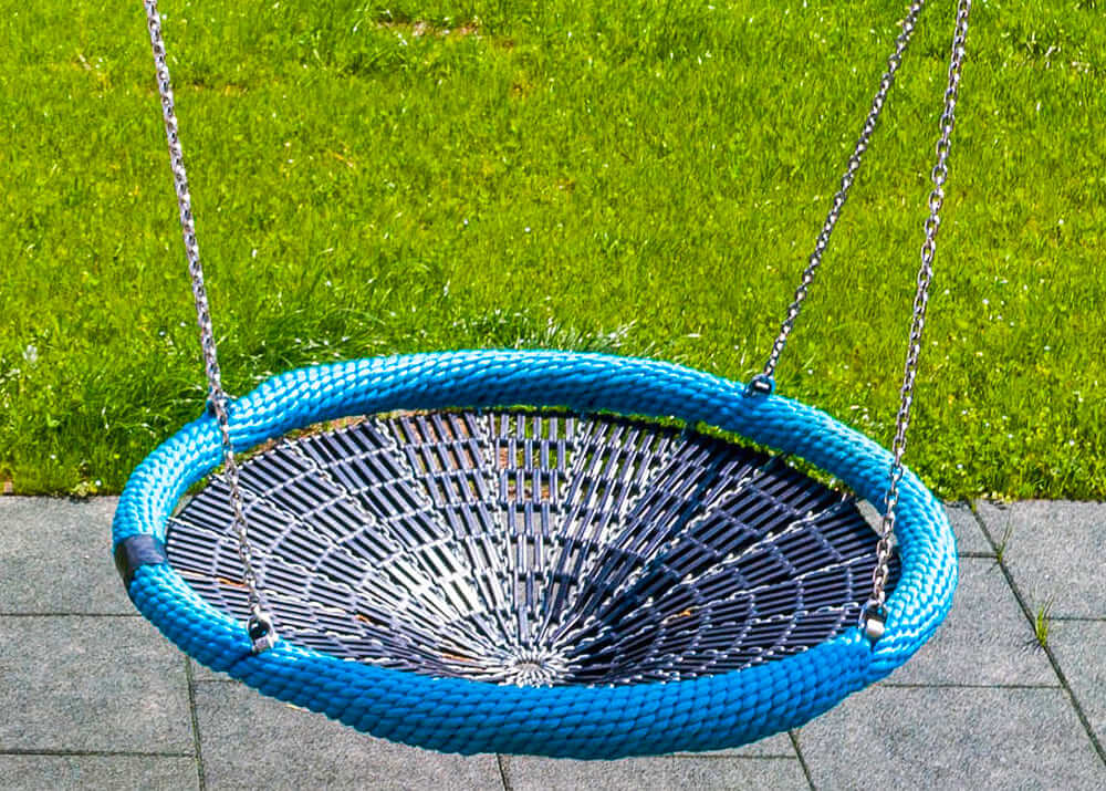 Vogelnestschaukelsitz mit Ketten in Edelstahl