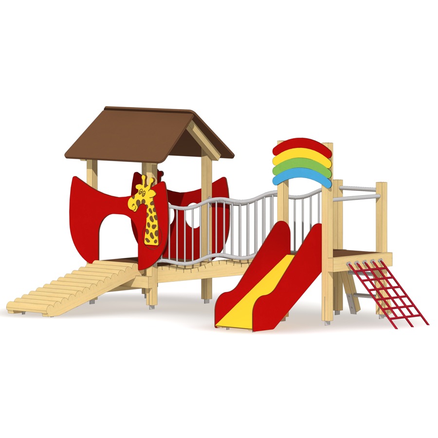 Minispielanlage Arche Noah mit Wellenbrücke