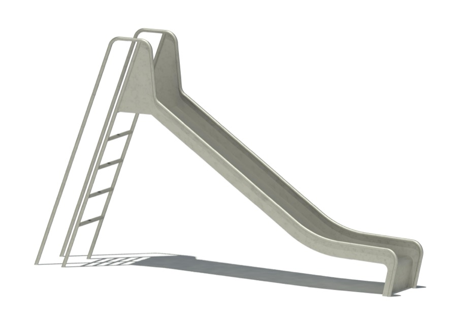 Bockrutschbahn Edelstahl, Einsitzhöhe 150 cm