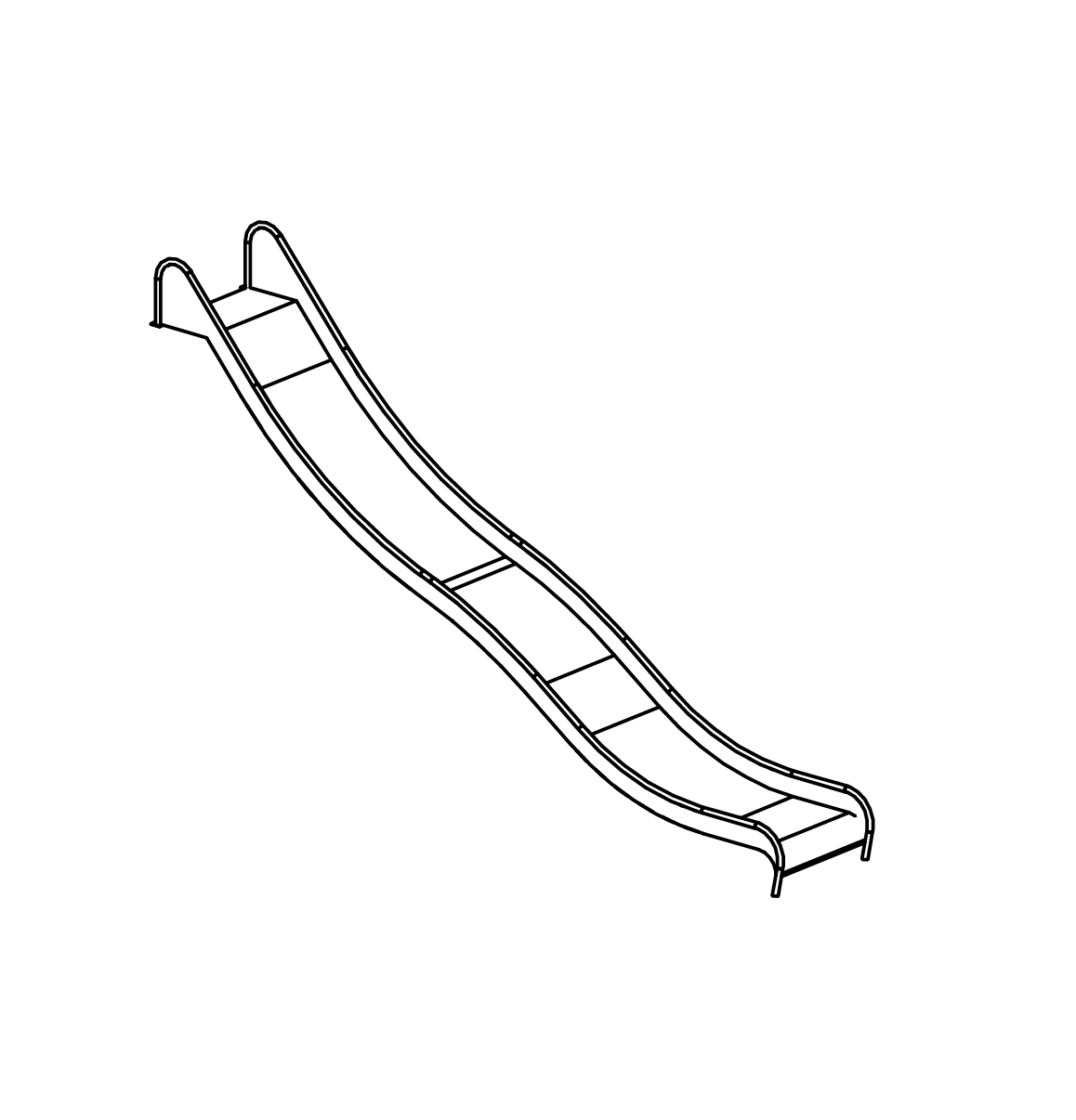 Edelstahlrutsche