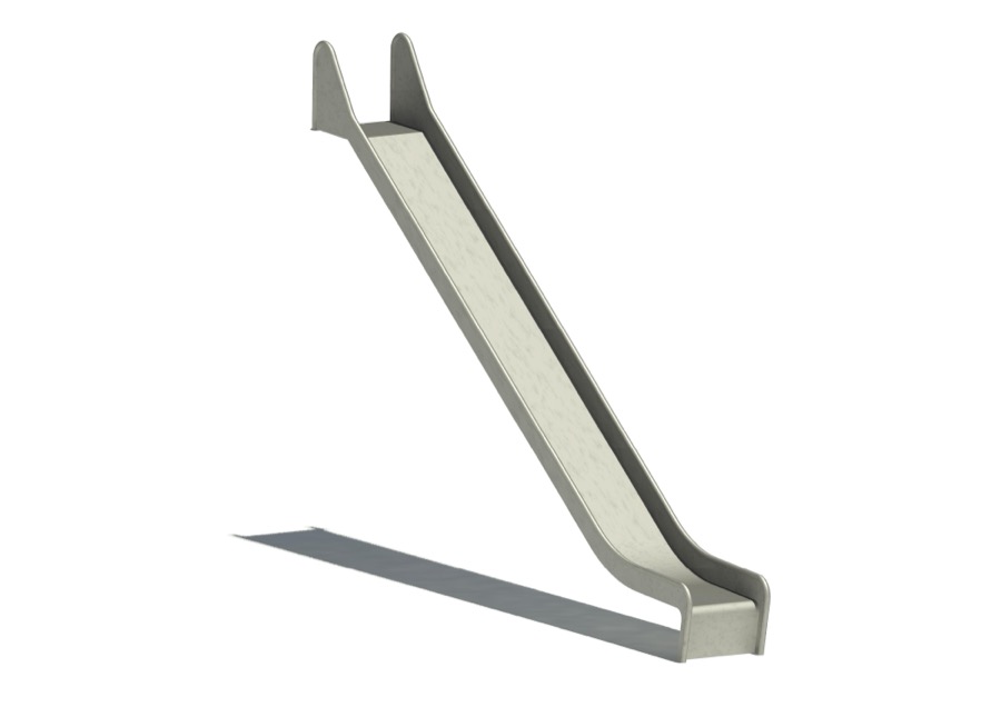 Anbaurutschbahn Edelstahl, ABH 240 cm,Breite 50 cm
