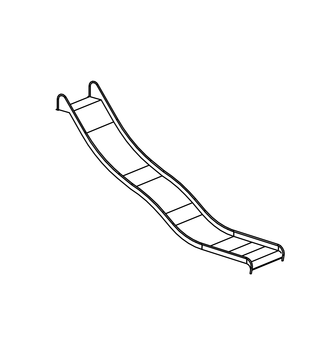 Edelstahlrutsche