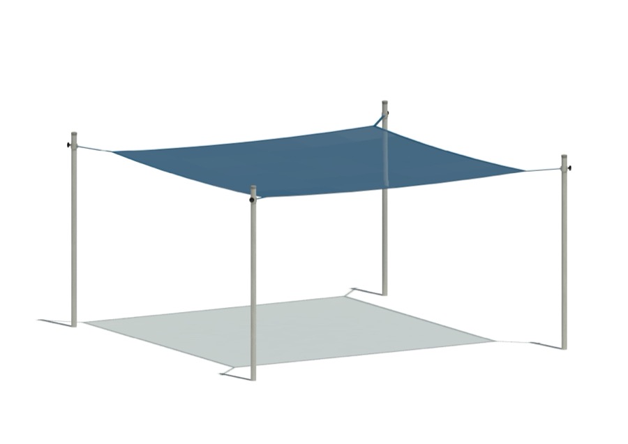 Sandkastenabdeckung/Sonnenschutz 071, 300 x 300 cm