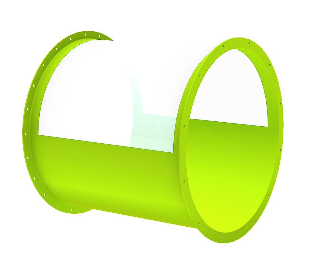 Kriechtunnel Gerade 80 cm transparent
