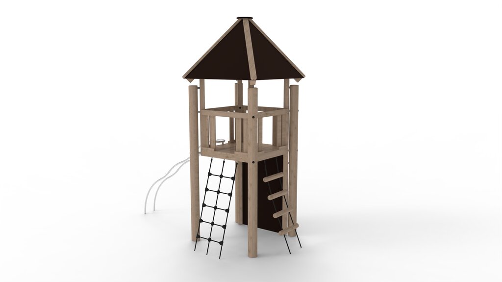 Kletterturm System 4 mit Boden und Dach
