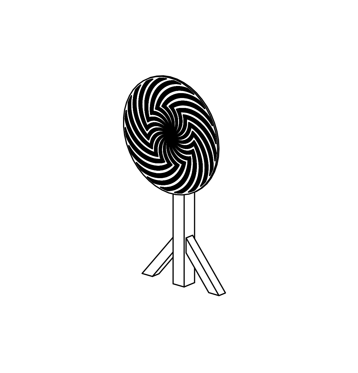 Rotierende Scheibe: Spirale 2