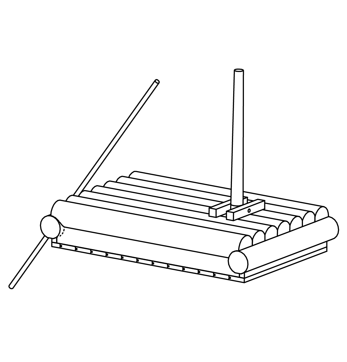Floß mit Stakstange