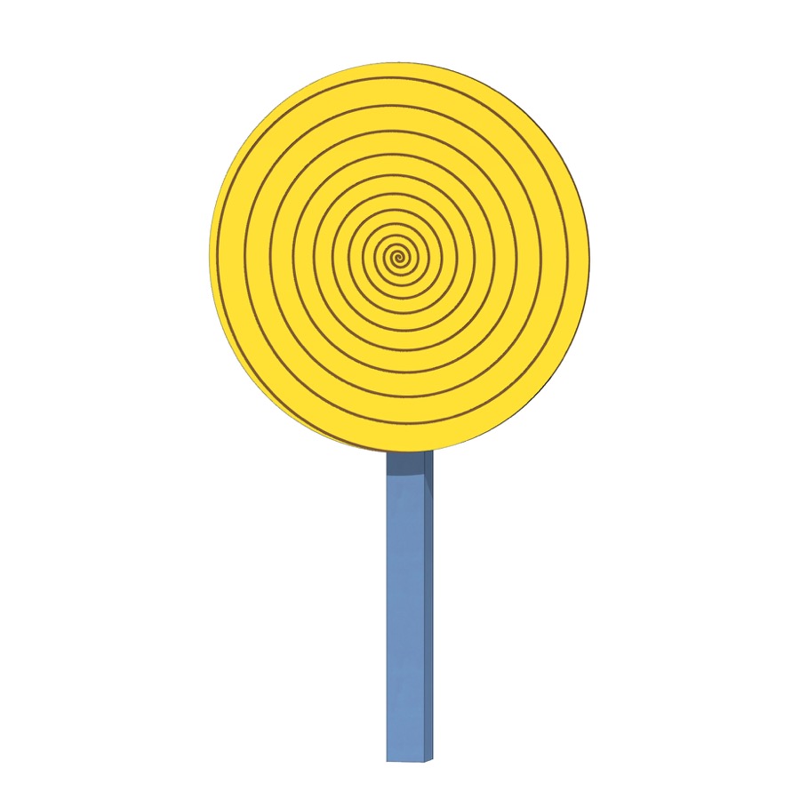 Drehspiel HPL Ø100cm, Spirale, mit 1 Pfosten