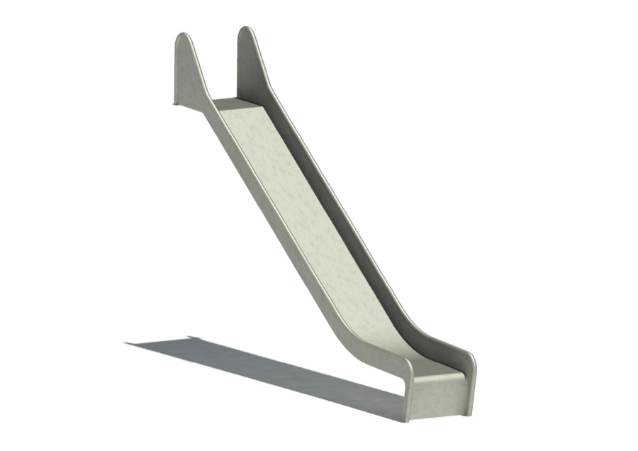 Anbaurutschbahn Edelstahl, ABH 175 cm,Breite 50 cm