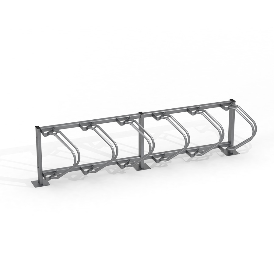 Fahrradständer Reihenparker für 6 Fahrräder