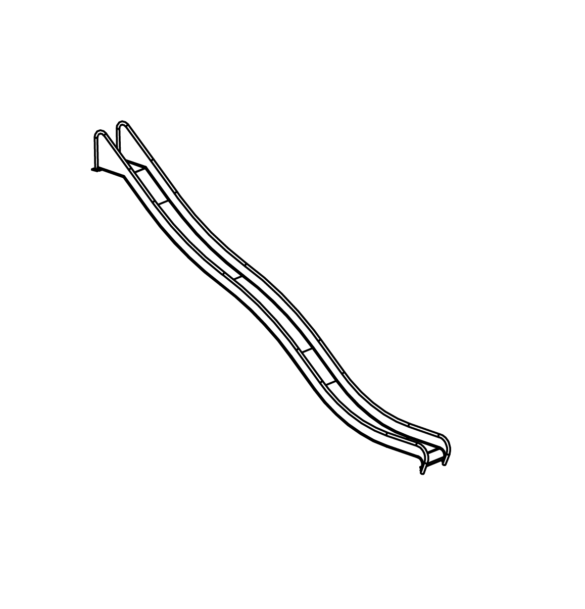 Edelstahlrutsche