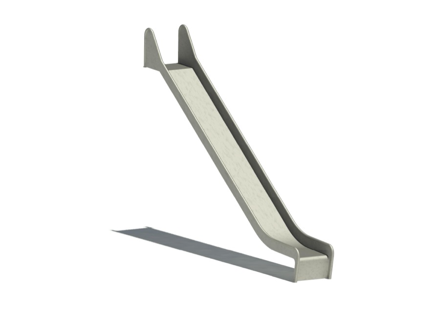 Anbaurutschbahn Edelstahl, ABH 220 cm,Breite 50 cm