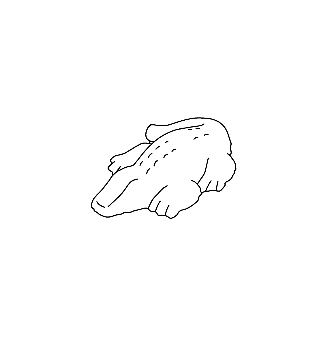 Streichelstein Kleines Krokodil