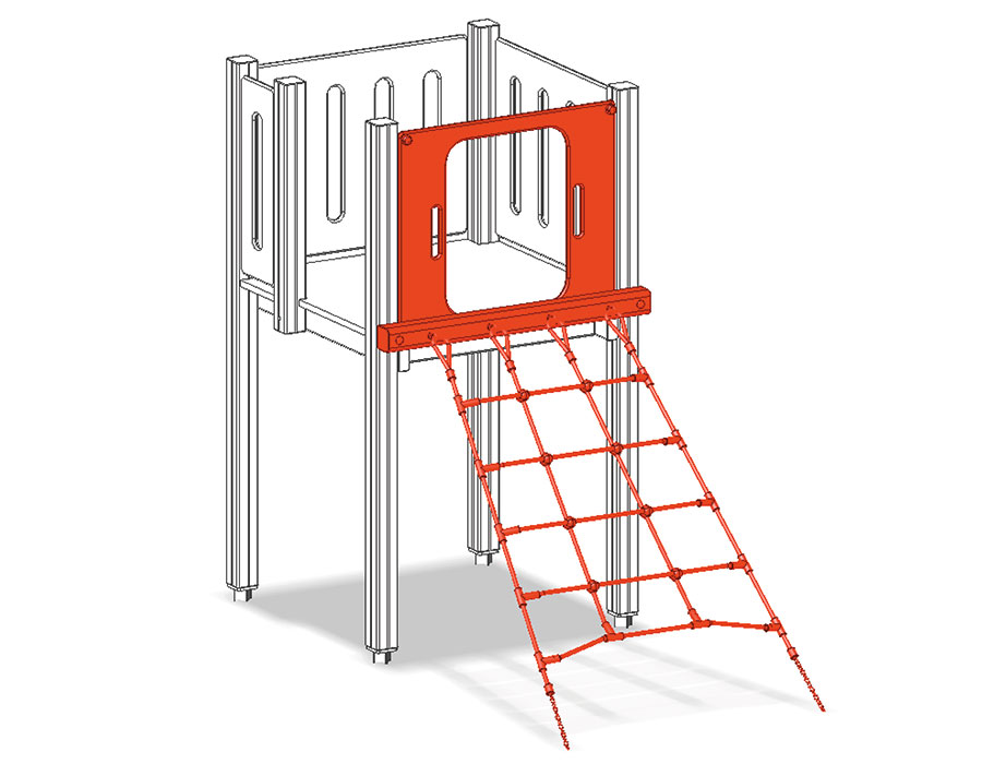 Kletternetzaufstieg