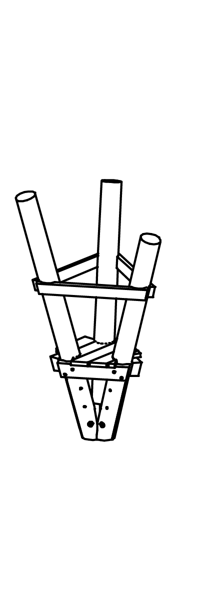 Kleines Dreieckspodest h=1m