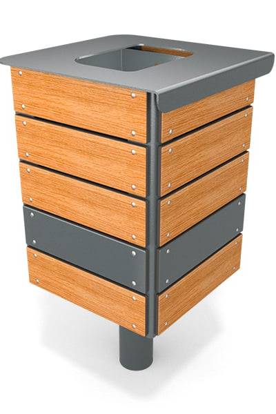 Abfallbehälter IV Holz 40 l