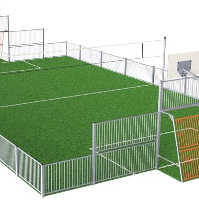MUGA, 13 x 21 m, Seitenhöhe 1 m, Stahl FRE600601