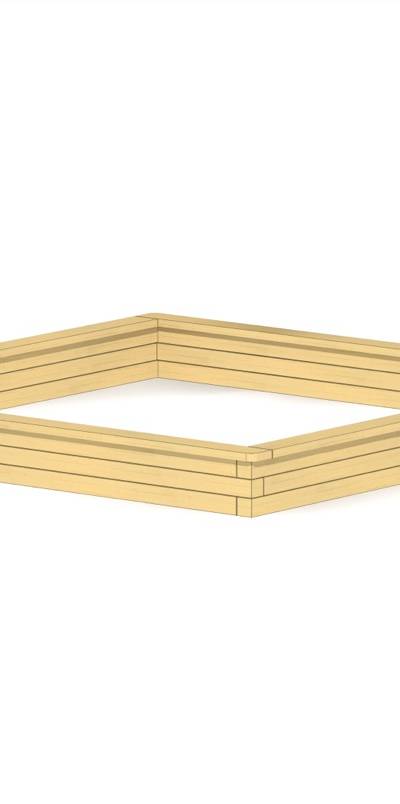 Sandkasten 3-lagig, 3x3m
