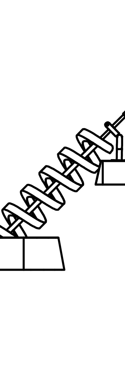 Archimedische Schraube mit Kurbel