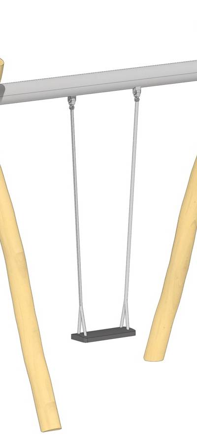 Schaukel 1-fach LH210cm, Querrohr Stahl verzinkt
