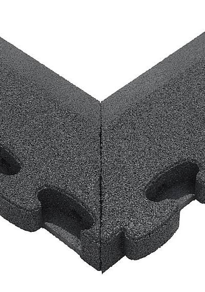 Puzzle Mat 3D Eckplatte neg. m. Zwischenelement 60 mm grau