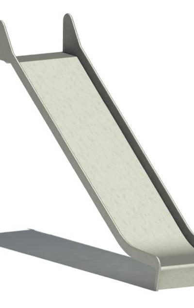 Anbaurutschbahn Edelstahl, ABH 240 cm,Breite 100cm
