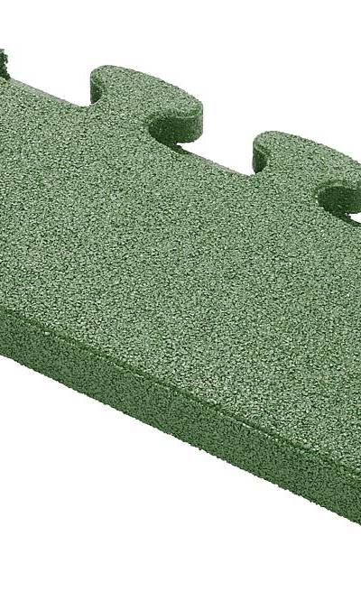 Puzzle Mat 3D Randplatte mit Zwischenelement 45 mm grün