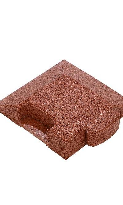 Puzzle Mat 3D Eckplatte angeschrägt 60 mm rotbraun