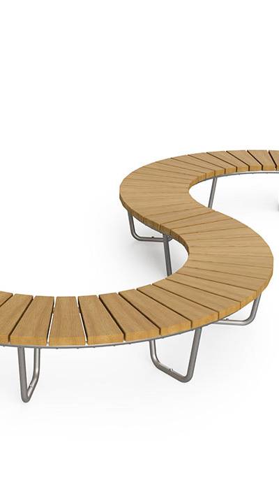 Parkbank S-Form Ovara Kiefer