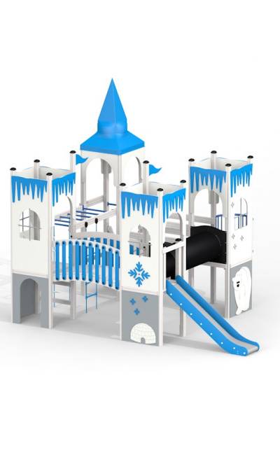Winterpalast Spielturm mit Tunnel und Rutsche