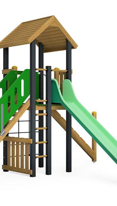 Spielturm-Kombination Eco/Aluminium